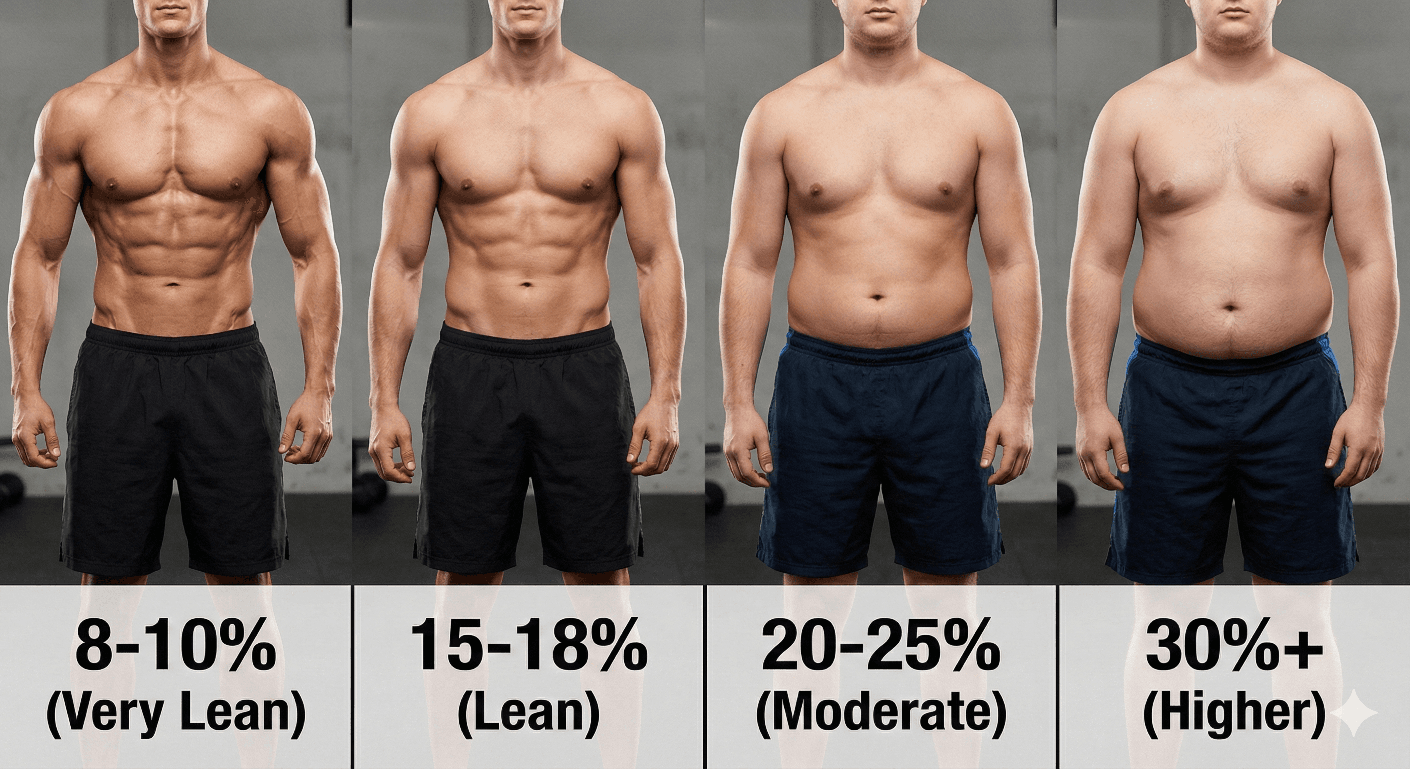Male bodyfat reference chart